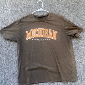 Michigan Midwestern USA Brown T-Shirt